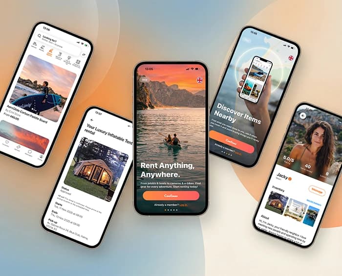 Beylo peer-to-peer rental marketplace app interface
